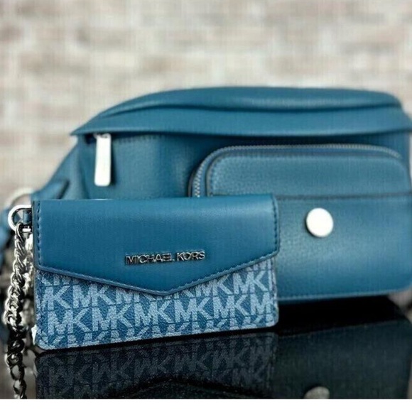Michael Kors Maisie leather 2-in-1 large waist pack fannypack belt bag - Picture 1 of 16